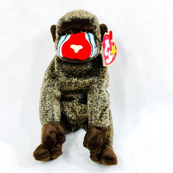 Ty Cheeks Vtg. 1999 Original Beanie Baby - Mandrill Monkey w/All Tags - Picture 4 of 10